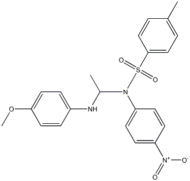 N-[1-[(4-Methoxyphenyl)amino]ethyl]-N-(4-nitrophenyl)-4-methylbenzenesulfonamide 结构式