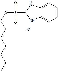 2,3-Dihydro-2-heptyl-1H-benzimidazole-2-sulfonic acid potassium salt 结构式