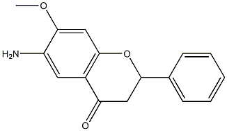 6-Amino-7-methoxy-2-phenylchroman-4-one 结构式