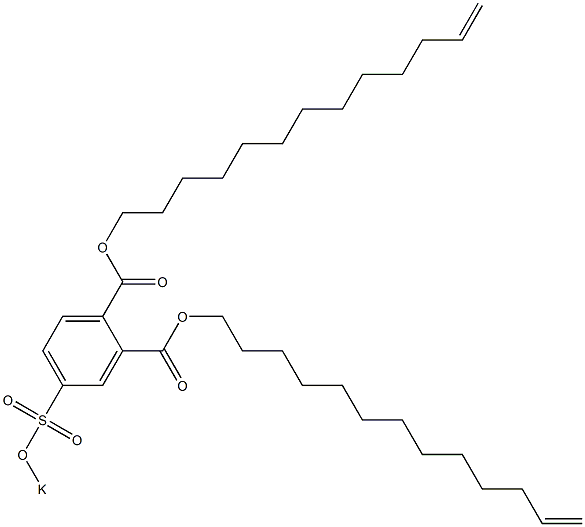 4-(Potassiosulfo)phthalic acid di(12-tridecenyl) ester 结构式