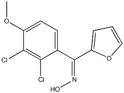 (E)-(2,3-Dichloro-4-methoxyphenyl) (2-furanyl) ketone oxime 结构式