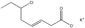 6-Chloro-3-octenoic acid potassium salt 结构式