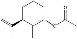 (1S,3R)-2-Methylene-3-isopropenylcyclohexanol acetate 结构式