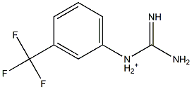 1-[3-Trifluoromethylphenyl]guanidinium 结构式