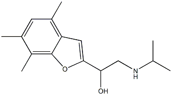 2-Isopropylamino-1-(4,6,7-trimethylbenzofuran-2-yl)ethanol 结构式