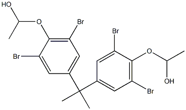 2,2-Bis[3,5-dibromo-4-(1-hydroxyethoxy)phenyl]propane 结构式