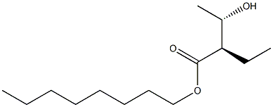 (2R,3S)-2-Ethyl-3-hydroxybutyric acid octyl ester 结构式