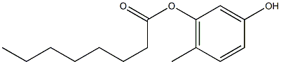 Octanoic acid 3-hydroxy-6-methylphenyl ester 结构式
