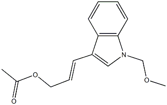 1-(Methoxymethyl)-3-(3-acetoxy-1-propenyl)-1H-indole 结构式