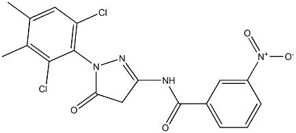 1-(2,6-Dichloro-3,4-dimethylphenyl)-3-(3-nitrobenzoylamino)-5(4H)-pyrazolone 结构式