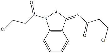 1-(3-Chloropropionyl)-3(1H)-(3-chloropropionyl)imino-2,1-benzisothiazole 结构式