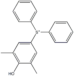 Diphenyl(3,5-dimethyl-4-hydroxyphenyl)sulfonium 结构式