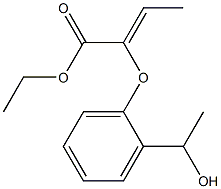 2-[2-(1-Hydroxyethyl)phenoxy]-2-butenoic acid ethyl ester 结构式