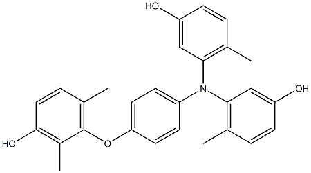 N,N-Bis(3-hydroxy-6-methylphenyl)-4-(3-hydroxy-2,6-dimethylphenoxy)benzenamine 结构式