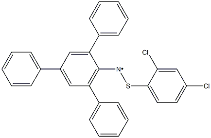 (5'-Phenyl-1,1':3',1''-terbenzene-2'-yl)(2,4-dichlorophenylthio)aminyl radical 结构式