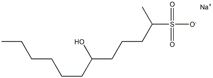 6-Hydroxydodecane-2-sulfonic acid sodium salt 结构式