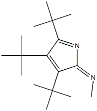 3,4,5-Tri-tert-butyl-2-(methylimino)-2H-pyrrole 结构式