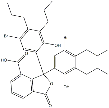 1,1-Bis(5-bromo-2-hydroxy-3,4-dipropylphenyl)-1,3-dihydro-3-oxoisobenzofuran-7-carboxylic acid 结构式