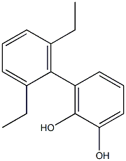 3-(2,6-Diethylphenyl)benzene-1,2-diol 结构式