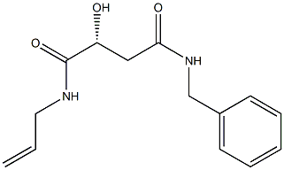 [R,(+)]-N-Allyl-N'-benzyl-2-hydroxysuccinamide 结构式