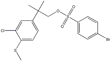 4-Bromobenzenesulfonic acid 2-methyl-2-(3-chloro-4-methylthiophenyl)propyl ester 结构式