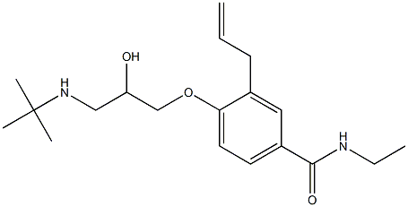 1-[4-[Ethylcarbamoyl]-2-(2-propenyl)phenoxy]-3-[tert-butylamino]-2-propanol 结构式