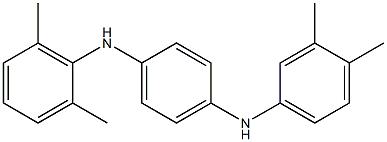 N-(2,6-Dimethylphenyl)-N'-(3,4-dimethylphenyl)-p-phenylenediamine 结构式