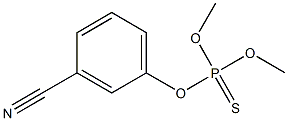 Thiophosphoric acid O,O-dimethyl O-[m-cyanophenyl] ester 结构式