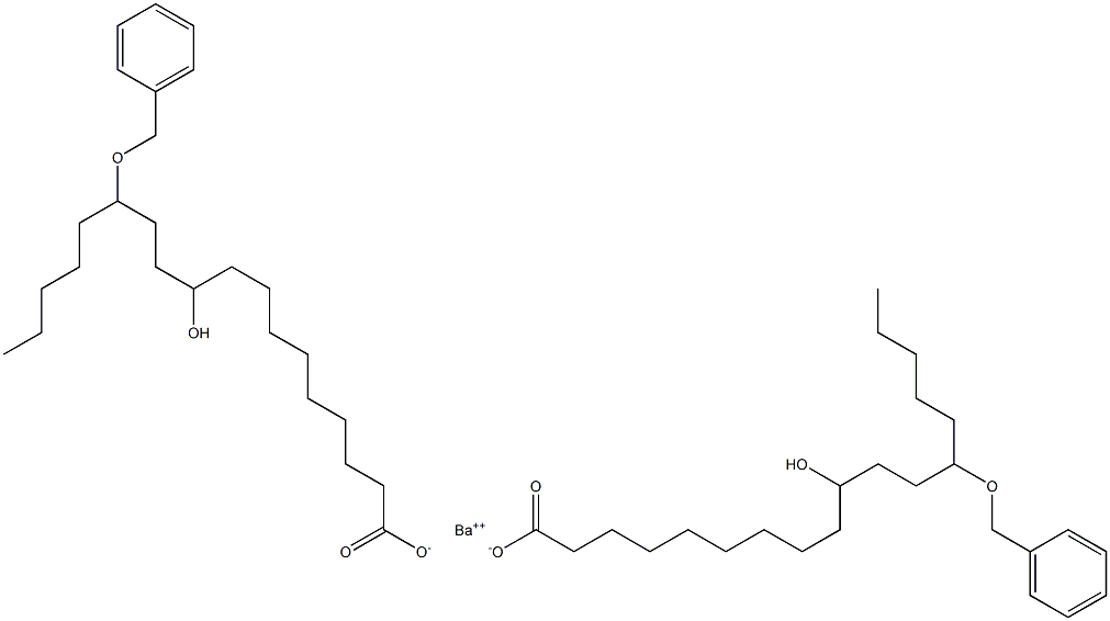 Bis(13-benzyloxy-10-hydroxystearic acid)barium salt 结构式