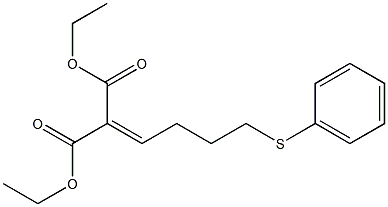 (4-Phenylthiobutylidene)malonic acid diethyl ester 结构式