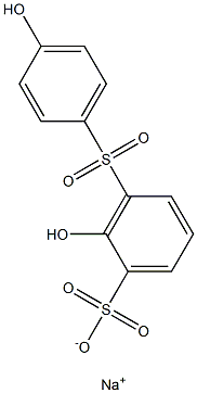 3-(4-Hydroxyphenylsulfonyl)-2-hydroxybenzenesulfonic acid sodium salt 结构式