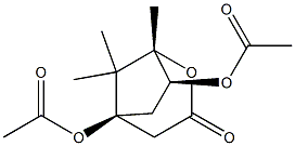 (1S,5S,7S)-5,7-Diacetoxy-1,8,8-trimethyl-2-oxabicyclo[3.2.1]octan-3-one 结构式