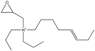 N-(5-Octenyl)-N,N-dipropyl-2-oxiranemethanaminium 结构式