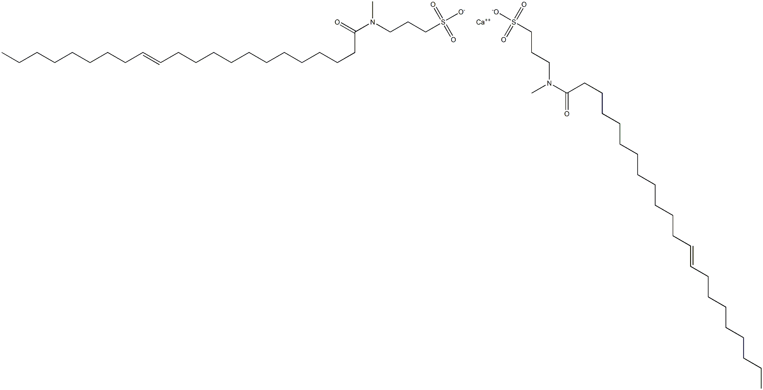 Bis[3-[N-[(E)-1-oxo-13-docosen-1-yl]-N-methylamino]-1-propanesulfonic acid]calcium salt 结构式