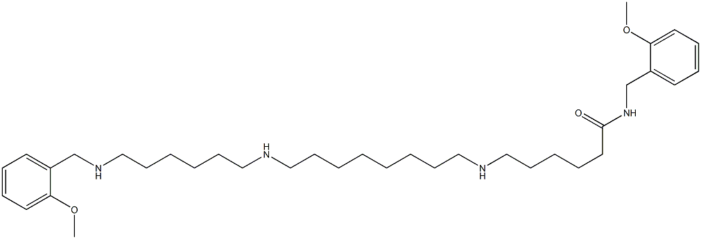 1,26-Bis(2-methoxyphenyl)-2,9,18,25-tetraazahexacosan-3-one 结构式