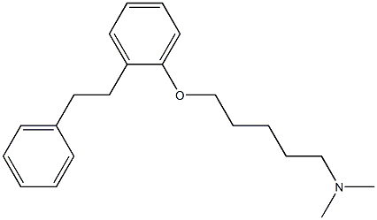 5-[2-(2-Phenylethyl)phenoxy]-N,N-dimethylpentan-1-amine 结构式
