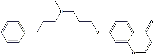 7-[3-(N-Ethyl-3-phenylpropylamino)propyloxy]-4H-1-benzopyran-4-one 结构式