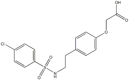 4-[2-[(4-Chlorophenylsulfonyl)amino]ethyl]phenoxyacetic acid 结构式