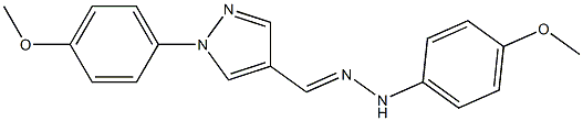 1-(4-Methoxyphenyl)-1H-pyrazole-4-carbaldehyde (4-methoxyphenyl)hydrazone 结构式