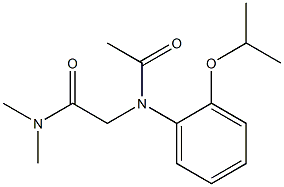 N-(Dimethylcarbamoylmethyl)-2'-isopropoxyacetanilide 结构式