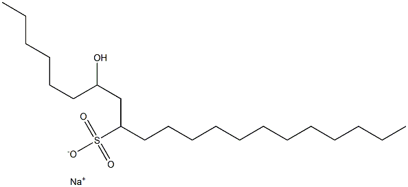 7-Hydroxyhenicosane-9-sulfonic acid sodium salt 结构式