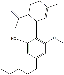 2-[3-Methyl-6-(1-methylethenyl)-2-cyclohexenyl]-3-methoxy-5-pentylphenol 结构式