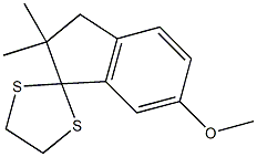 2,2-Dimethyl-6-methoxyspiro[indane-1,2'-[1,3]dithiolane] 结构式