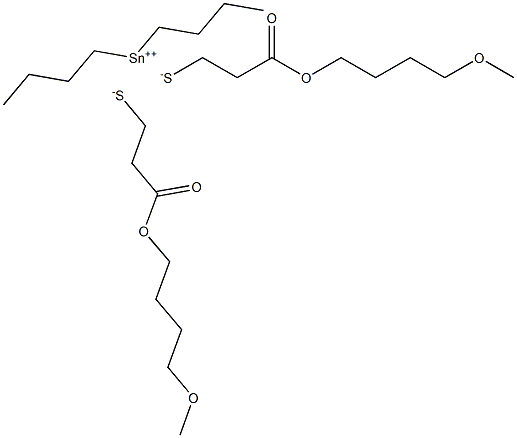 Dibutyltin(IV)bis[3-(4-methoxybutoxy)-3-oxopropane-1-thiolate] 结构式