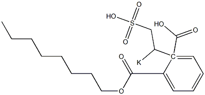 Phthalic acid 1-octyl 2-(1-potassiosulfoethyl) ester 结构式