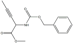 2-Benzyloxycarbonylamino-3-pentynoic acid methyl ester 结构式