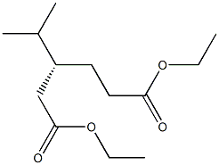 [R,(-)]-3-Isopropylhexanedioic acid diethyl ester 结构式