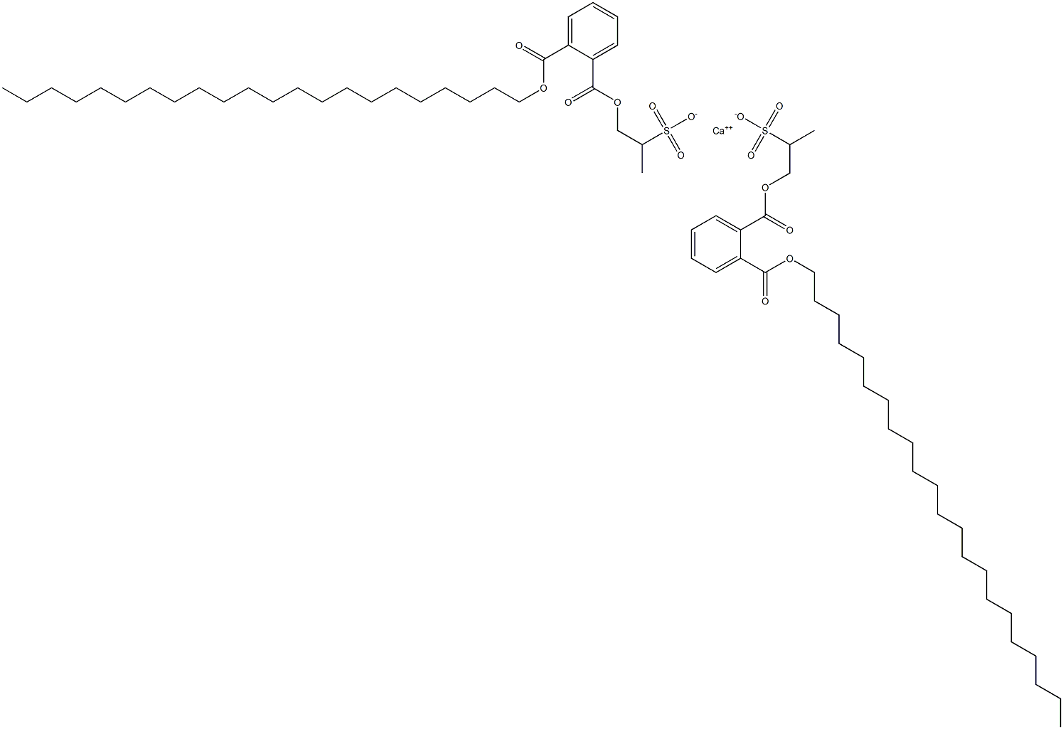 Bis[1-[(2-docosyloxycarbonylphenyl)carbonyloxy]propane-2-sulfonic acid]calcium salt 结构式