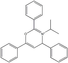 3-Isopropyl-2,4,6-triphenyl-4H-1,3-oxazin-3-ium 结构式