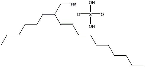 Sulfuric acid 2-hexyl-3-dodecenyl=sodium ester salt 结构式